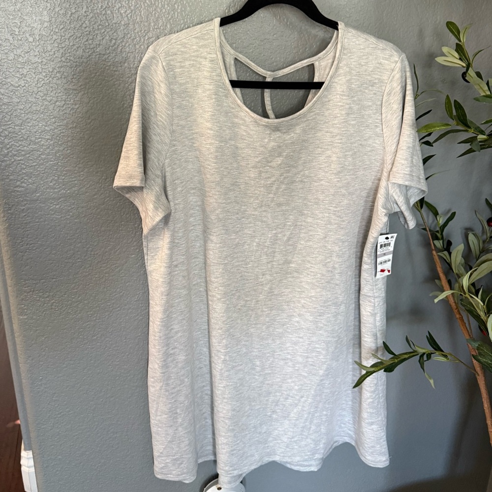 Ideology Light Gray Short Sleeve Women's Top